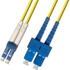 15M Singlemode Duplex Fiber Optic Cable 9/125 LC SC Yellow Patch Cable Network picture