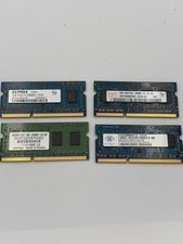 Lot of 4 DDR3 Laptop RAM SO-DIMM Memory Modules 6GB Total 1GB/2GB PC3 picture