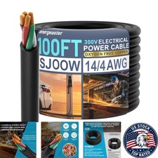 100FT Flexible 14/4 SJOOW Cable - Water Resistant for Industrial & Outdoor Use picture