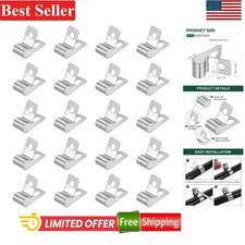 Metal Wire Clamp Set 20pcs 1/4 Inch 6mm Stainless Steel Cable Clips for Indus... picture