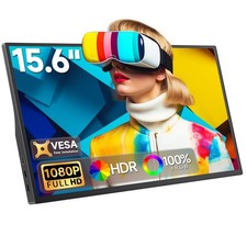 15.6in Portable Monitor 1080P IPS USB-C HDMI Kickstand VESA Speakers picture