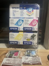 LOT OF 6 Epson Inc. New Inbox T0423 T0422 T0321 and T0424 Ink Cartridges Sealed picture