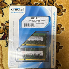 Crucial 2GB (2x1GB) DDR2 SO-DIMM 200-Pin PC2-4200 RAM CT2KIT12864AC53E picture
