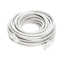 CAT6 Ethernet Patch Cord RJ45 LAN Network Cable White 25FT-200FT Multi-Pack LOT picture