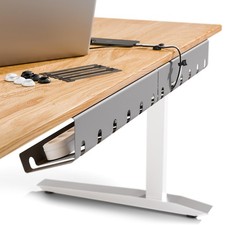 PAMO Cable Management Under Desk for Easy mounting Under-Table Set of 3, Grey  picture