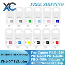 PFI 57 Refillable Ink Cartridge with chips For Canon PRO-520 540 540s 560s picture