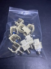 QTY 10 - F Keystone Jack 3Ghz Beige Insert Wall Plate Coax Connector RG59 RG6 picture
