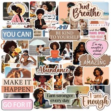 Eclazul Black Girl Scrapbook Stickers - 50 Pcs Vision Board Multicolor picture