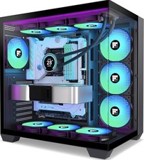 F600 PC Case - Pre-Installed 6 PWM ARGB Fan, ATX Mid-Tower Gaming PC Case, 270°  picture