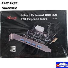 Rosewill RC-508 USB 3.0 PCI Express Card 4-Port External PCIe Renesas Sealed picture