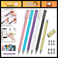 Stylus Pens for Touch Screens(6 Pcs), 2 in 1 Fiber Tips Capacitive Stylus picture