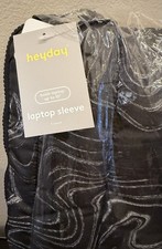 heyday Laptop Sleeve 15 in Black White Marbled Pattern picture