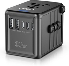 Universal Travel Adapter – 6 USB Ports, Worldwide Charger for EU UK US AU Trip picture
