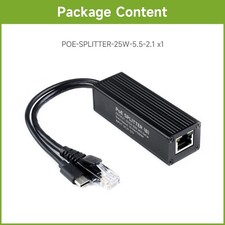 Waveshare Industrial Gigabit PoE Splitter, options for 5V 5A Type-C / DC Power picture
