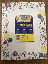 Geographics Desktop Papers GeoParty Design 100 Sheets Sealed Pkg #39219 Party picture
