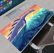 Lugia And Gyarados Pokemon Card Ripping Mat Playmat Keyboard Mousepad 24” picture