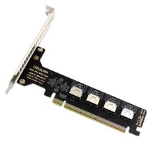 CY Adapter PCI-Express 4.0 PCIE 16x Detachable to Four Oculink SFF-8612 SFF-8... picture
