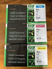 3 QUILL TONER CARTRIDGE FOR HP 128A Premium Replacement Unknown Expiration CMY picture