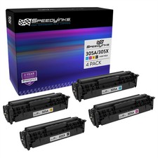 4PK Reman Toner Cartridge for HP 305A LaserJet Pro 400 Colo M451nw M451nw Black picture