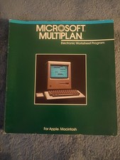 1984 Microsoft MULTIPLAN Manual Spreadsheet Pre-EXCEL Macintosh 128K Mac picture