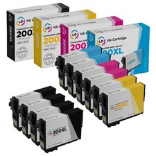 LD 10pk Replacement for Epson 200 XL Ink 200XL T200XL120 Black Cyan Yellow picture