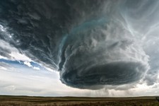 Landscape nature sky clouds tornado rain usa wyoming Custom Gaming Mat Desk picture