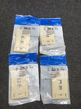 New Lot of 4 Leviton 42080-2IS QuickPort Wallplate 1 Gang 2 Port picture