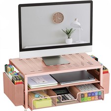 gianotter Desk Organizers and Accessories, Monitor Stand with Rose Gold picture