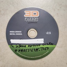 3D Fuzion Graphics Cards Nvidia Driver V2.5 CD Software (PC; 2007) #2134 picture