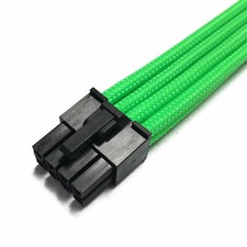 8-Pin White GPU PSU Sleeved Graphic Card Power Supply Extension + Cable Comb PC picture