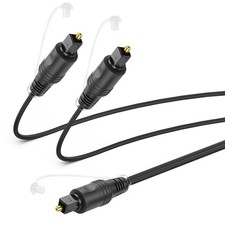 MEIRIYFA Digital Optical Splitter Adapter Cable 1 in 2 Out 1 meter, Black picture