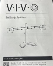VIVO Stand-V032 Dual Monitor Desk Mount Black Adjustable  picture