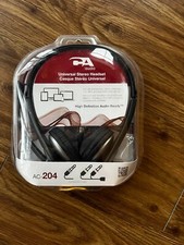 Cyber Acoustics AC-204 Silver/Black Headband Headsets picture