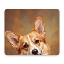 Corgi Portrait Mouse Pad 9.25x7.75 Non-Slip Desk Mat picture