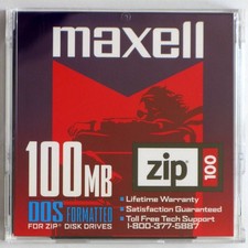 Maxell & iomega Zip 100 Disks, 100MB Capacity, IBM Formatted, New & Used picture