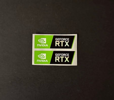 2pcs NVIDIA GeForce RTX Holographic Sticker  Label Decal Case Badge 46mm x 15mm picture