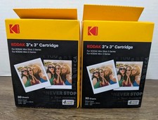 Lot of 2 Packs - Kodak 3 x 3 Instant Print Cartridge Mini Shot 30 Prints Genuine picture