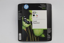 HP 63XL Combo Ink Cartridges 63XL Black Color 2pk NEW Genuine L0R44BN 09/2027+ picture