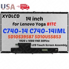 14in for Lenovo Yoga C740-14IML 81TC000QUS LCD Touch Screen Assembly w/Bezel FHD picture