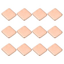 12 Pcs Heatsink Copper Pad Shim IC Chipset GPU Thermal Heatsink (15x15x2mm) picture