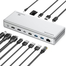 Thunderbolt 4 Docking Station Single 8K Triple 4K Display 96W PD 2.5G LAN Hub picture
