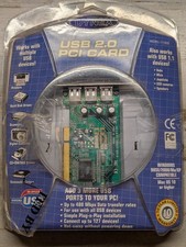 Dynex USB 2.0 PCI Card 4-Port 480Mbps Expansion Card11329 3 Ext 1 Internal Port picture