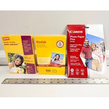 Glossy Inkjet Photo Paper Bundle - Kodak Staples Canon 160+ Sheets - 4x6 and 5x7 picture