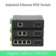 1PCS 100M/1000M SFP Industrial Converter 1 SFP to 1/2/4 POE Transceiver picture