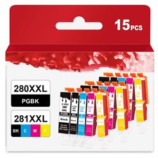 15 Pack 280 281 XXL Ink Cartridge to TR8620a TR8600 Ink for PGI 280XXL/281XXL picture