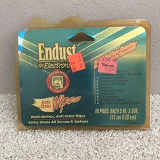 Endust Anti Static Electronic Wipes Vintage 1996 90s - Box of 14 Packets picture