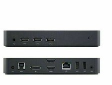 Dell D3100 USB 3.0 4K Triple Display Docking Station w/ 65W Adapter Open Box picture