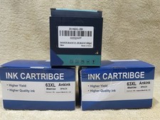 (6) HP 63XL Black  Ink Cartridges - Sanune, Ankink - NOT HP picture