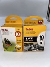Kodak 10B XL  Black & 10C Color Ink Cartridge New Factory Sealed OEM Ink 2011 picture