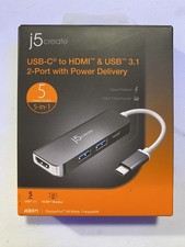 j5create 5-in-1 Hub USB-C to HDMI, USB 3.1 Power Delivery/Data Transfer JCD371 picture